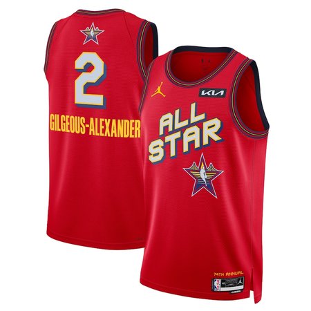 Unisex #2 Shai Gilgeous-Alexander Red 2025 NBA All-Star Game Swingman Player Jersey